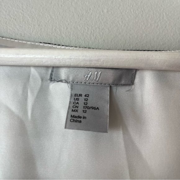 H&M Black and White Lace Details Sheath Workwear Zip Side Dress 12 - Picture 10 of 13